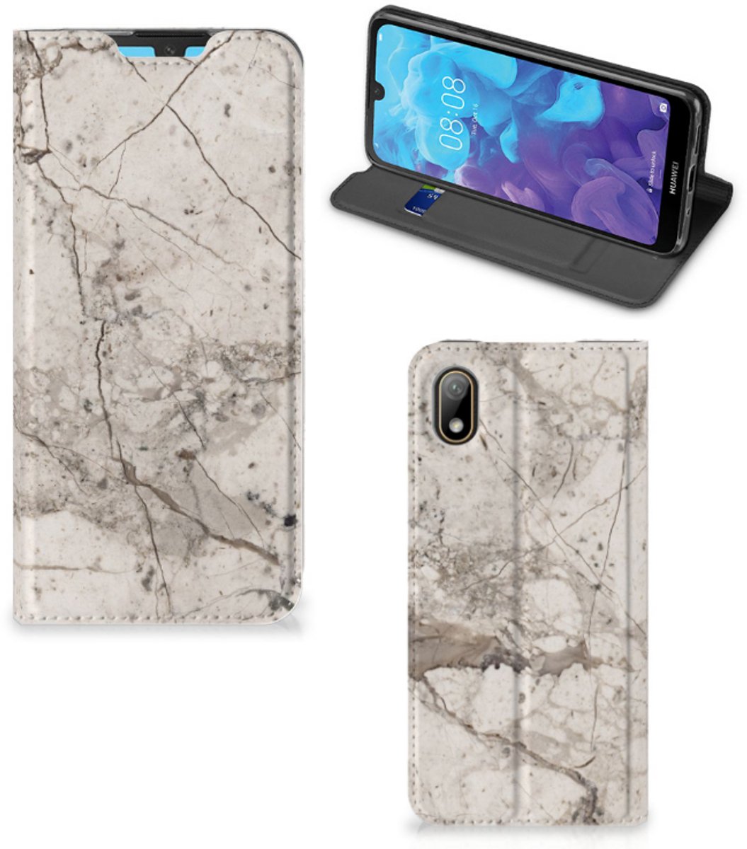 Huawei Y5 (2019) Standcase Marmer Beige