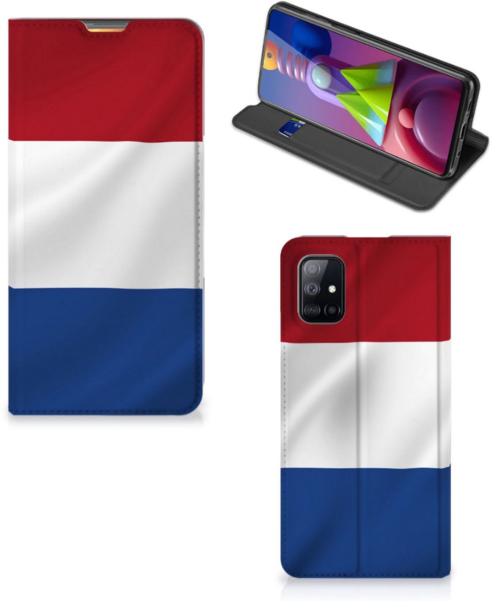 Standcase Hoesje voor Samsung Galaxy M51 Standcase Nederlandse Vlag