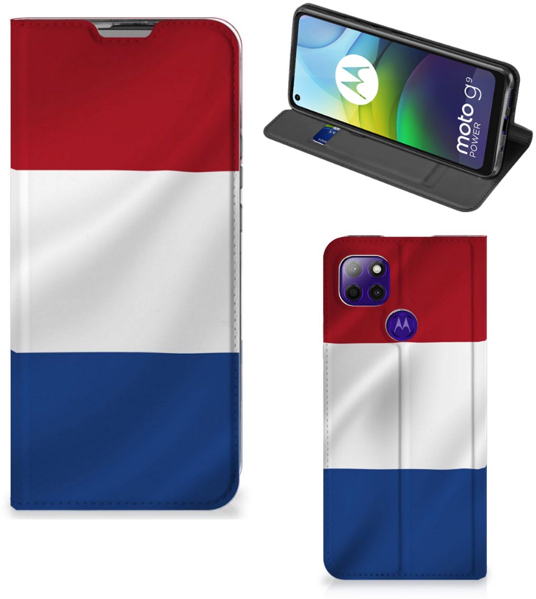 Motorola Moto G9 Power Standcase Nederlandse Vlag