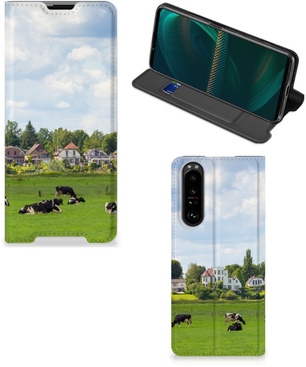 Book Case voor Sony Xperia 5 III Hoesje maken Koeien
