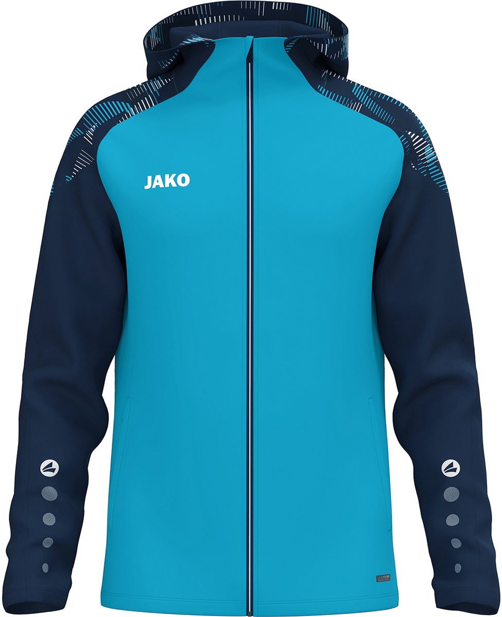 Jako Sonic Jas Met Kap Kinderen - Aqua / Marine | Maat: 140