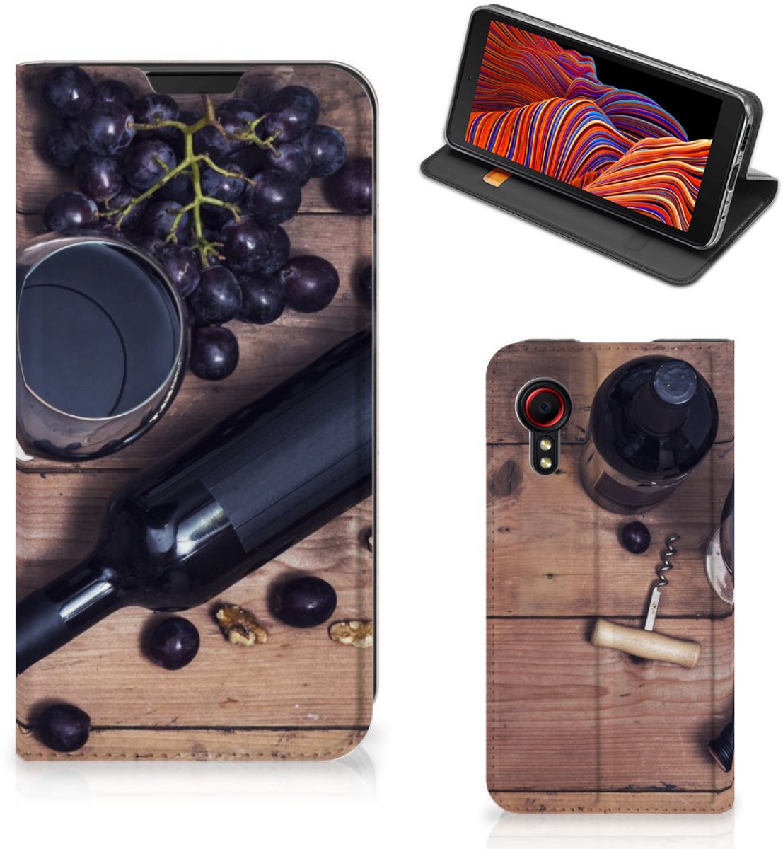 Samsung Galaxy Xcover 5 Flip Style Cover Wijn