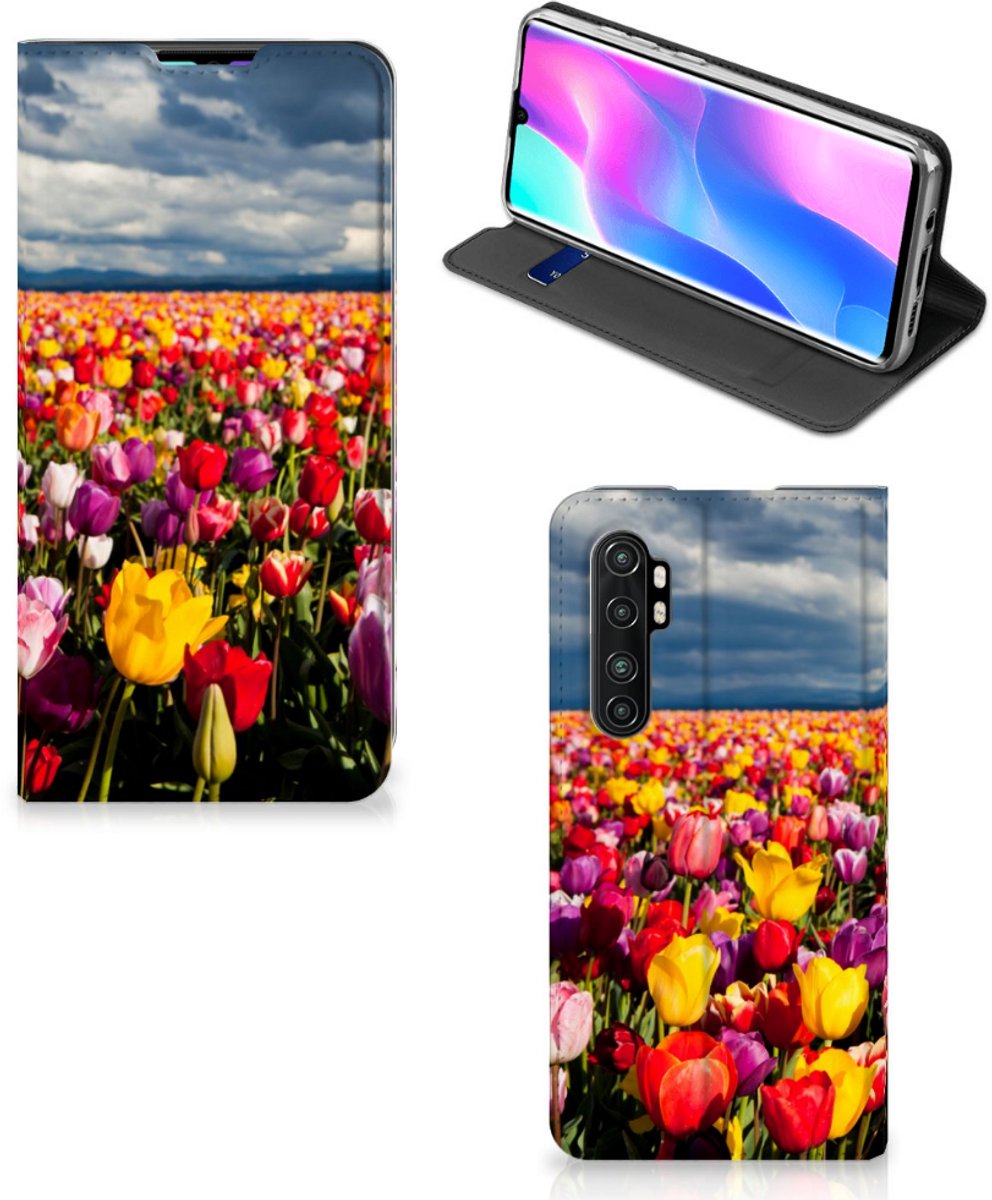 Standcase Hoesje voor Xiaomi Mi Note 10 Lite Smart Cover Tulpen