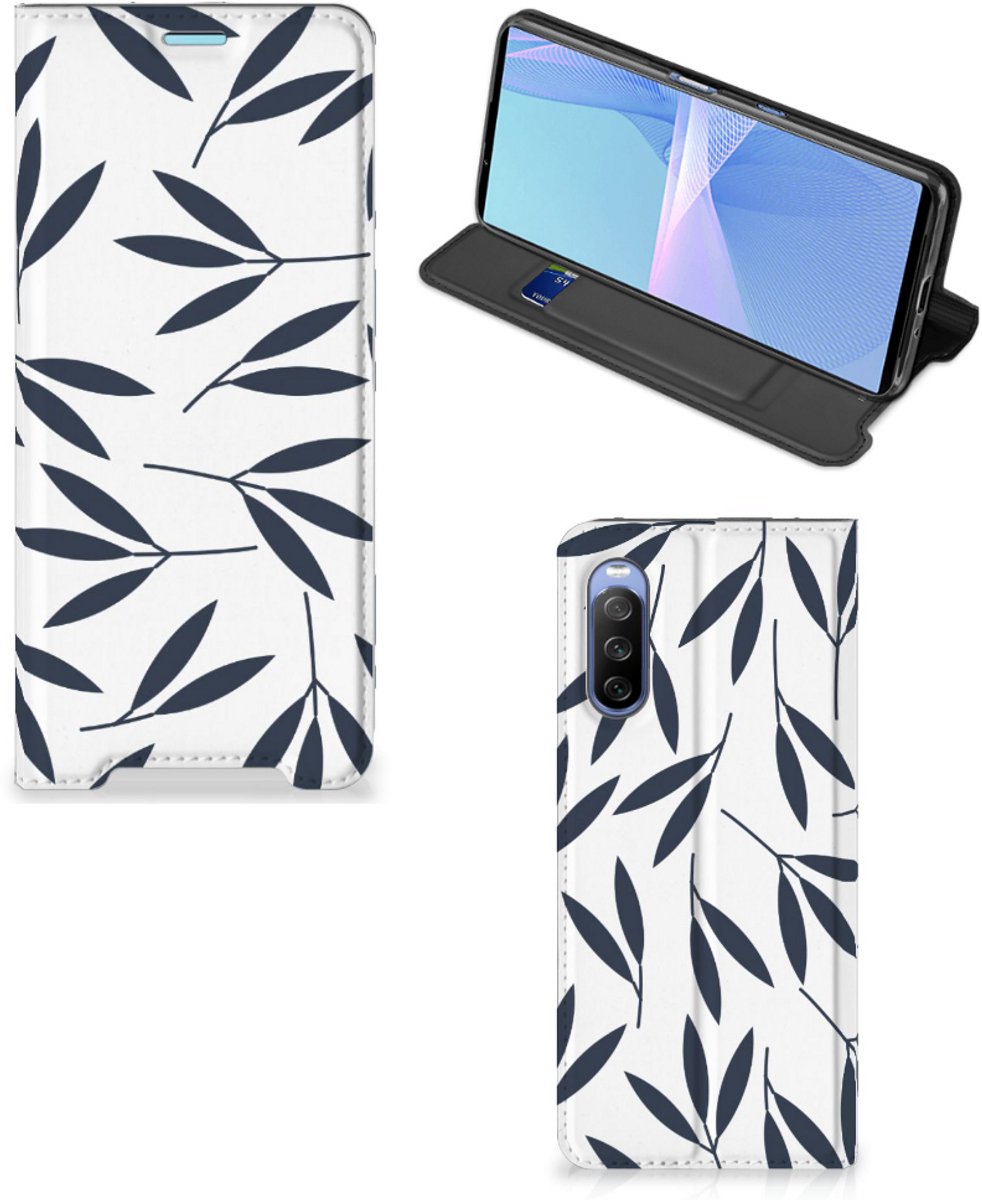 Sony Xperia 10 III Smart Cover Leaves Blue
