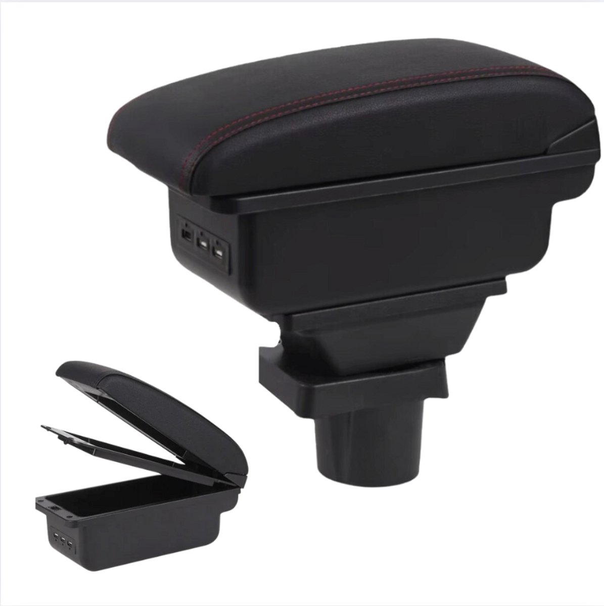 Multifunctionele Armsteun - Geschikt voor Volkswagen Up, Skoda Citigo en Seat Mii - 7 USB Aansluitingen - Opbergvakken - Bekerhouder