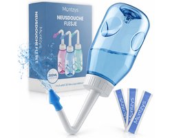 Montzys® Neusdouche - Inclusief 30x Neusspoelzout - Neusreiniger & Neusspoeler - Neti Pot met Nasaal Spoelzout - voor Kinderen, Baby & Volwassenen