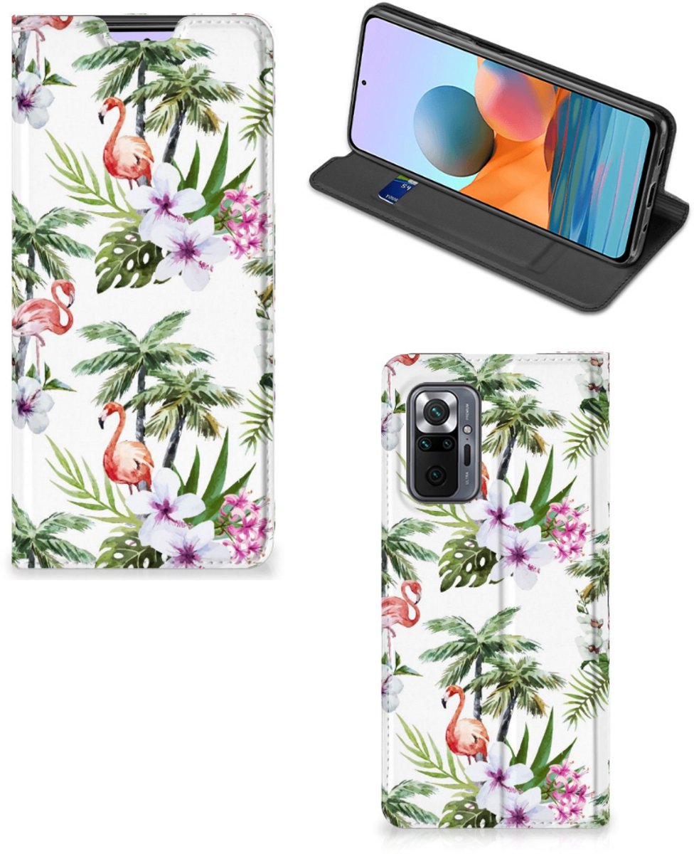 Xiaomi Redmi Note 10 Pro Hoesje maken Flamingo Palms
