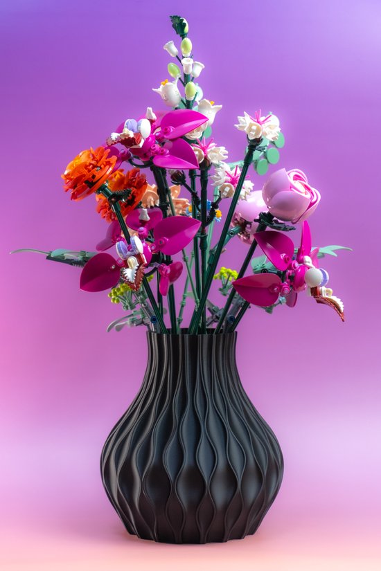 Future Vaas Original Zwart - Met bloemen houder voor Botanical sets - Maerc Design