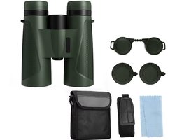 12x42 Professionele Verrekijker met Hoge Vergroting – Krachtige Optiek met BAK4 Prisma, Lange Afstand, Waterdicht voor Camping en Outdoor Avonturen - Groen