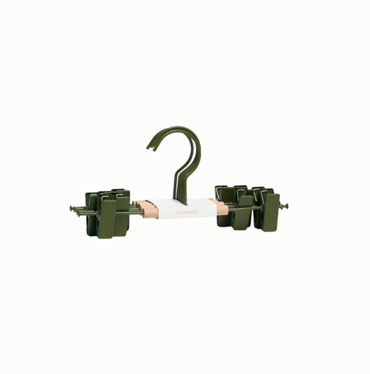 Mustard - Kids clip hangers - Kapstokken voor kinderen - Set van 5 - Olive
