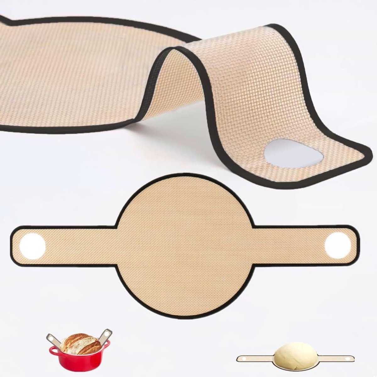 Wasbare en Herbruikbare Silicone Bakmat - Antislip Bakmat voor Brood, Taarten en Koekjes