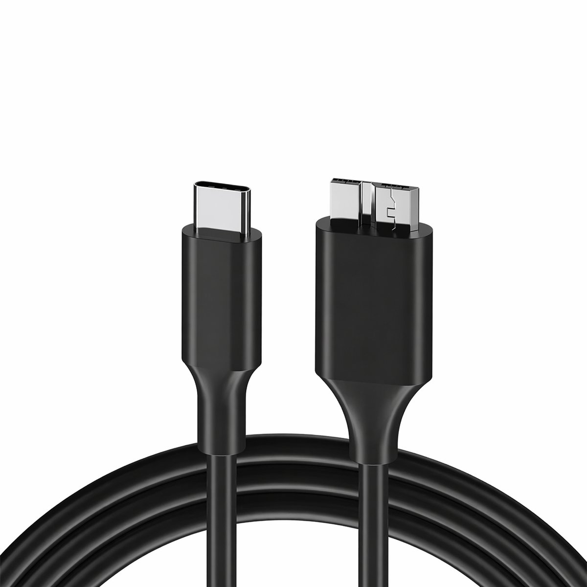 USB-C naar Micro USB-B 3.0 Kabel – 5Gbps – Externe Harde Schijf HDD/SSD – Snelle Data Transfer – 0.3 Meter – Zwart