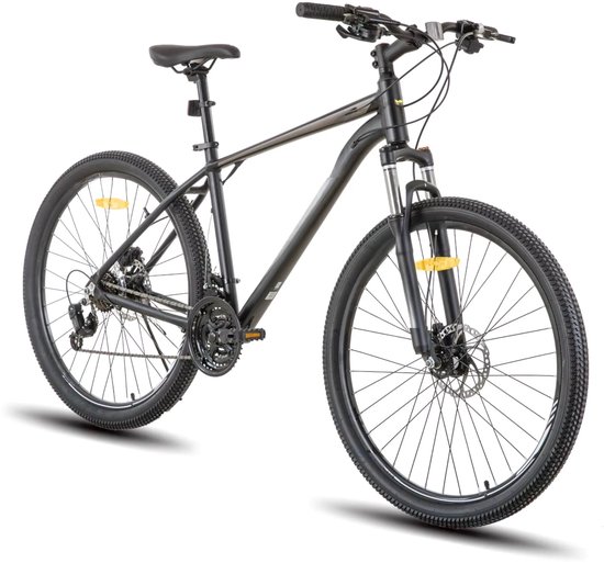 Mountainbike - Voor heren - 21 versnellingen, hydraulische schijfremmen, vergrendelbare verende vork, 27,5 inch (70 cm) wiel - Grey and Blue-21 van Merkloos — afbeelding 3