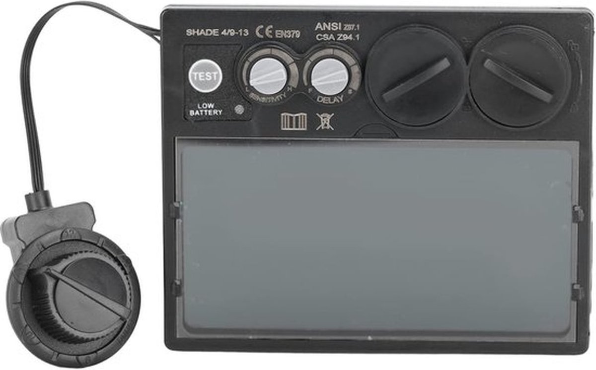 Automatische Zwartoutlaslenzen, Vervanglens voor Lashelm met Verstelbare Gevoeligheid, 100 X 50mm Grote Laslens, Automatische Aan en Uit, Laspetlens met 2 Boogsensoren