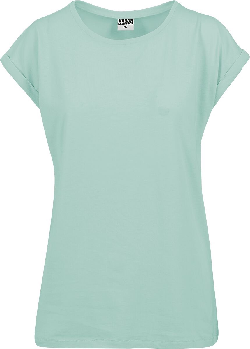 Urban Classics Extended Shoulder Tee Dames T-shirt munt XS Groen