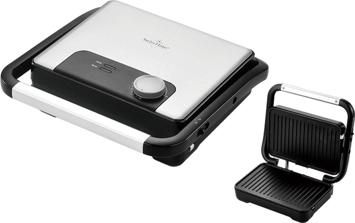 Swiss Haus® PG2229 Panini Grill 2000W – 29 x 24 cm - Contact Grill & Tosti Apparaat – PFAS Vrij Antiaanbaklaag – Groot Grilloppervlak – Croque Monsieur Toestel Met Temperatuurregeling – Grill Apparaat - Tosti Ijzer – Zwart thumbnail 3