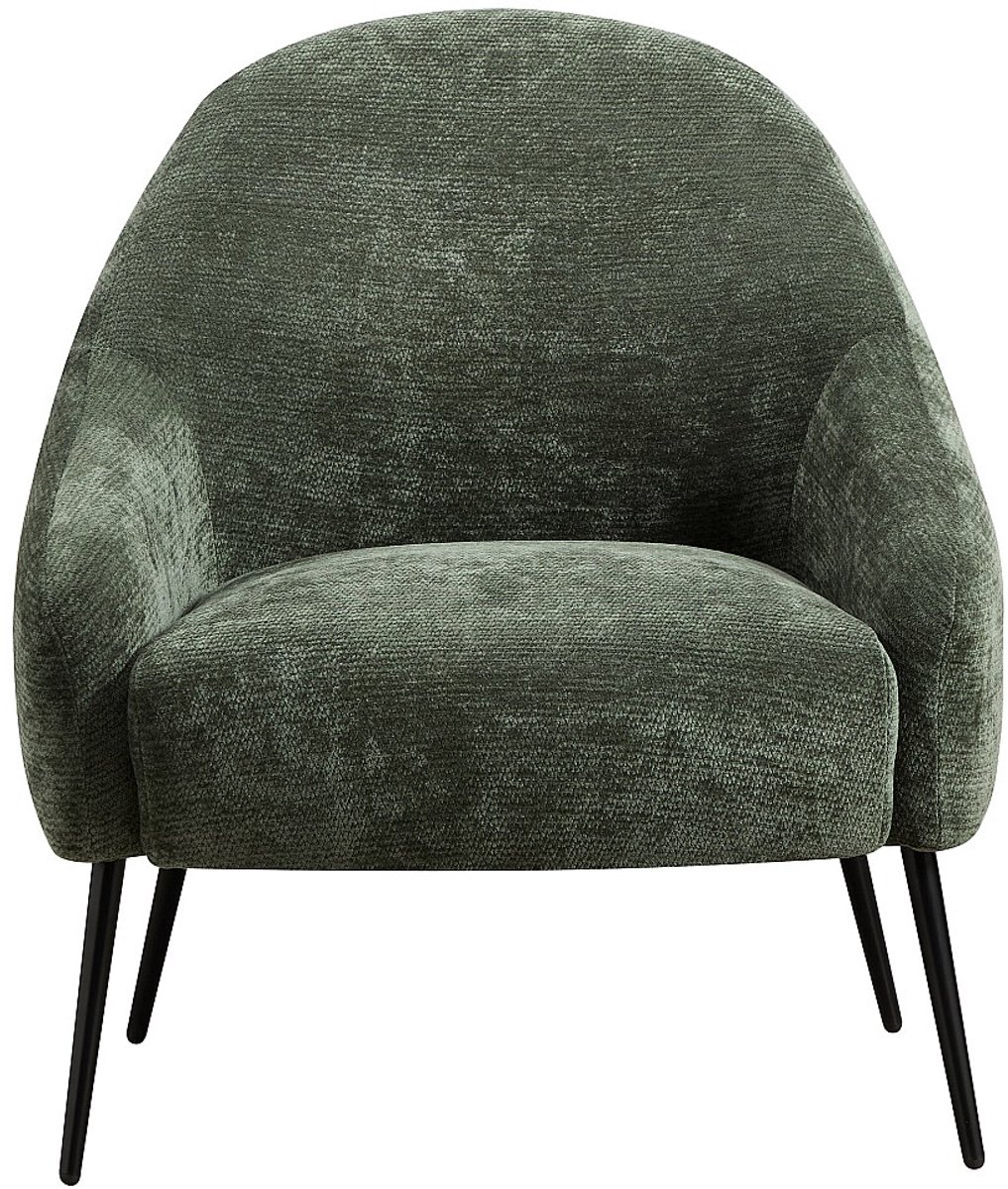 Vente-unique Fauteuil van groene gestructureerde stof RIBEDI