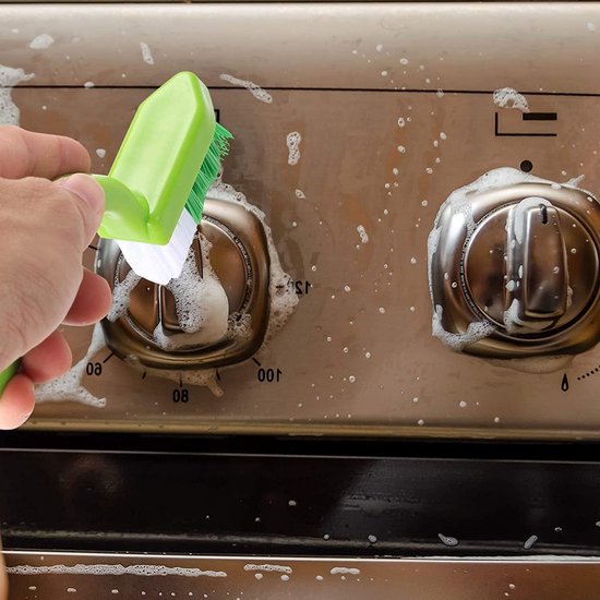 Set van 4 voegenreinigingsborstels - Nylon borstel voor grondige reiniging van tegels, badkamer en keuken van Merkloos	 — afbeelding 3