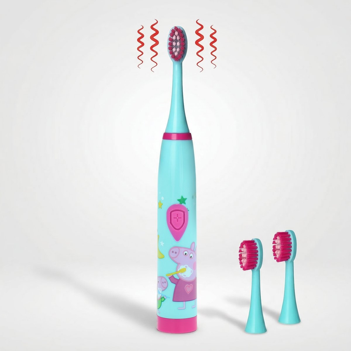 Peppa Pig Elektrische Kindertandenborstel - Zachte Tandenborstel voor Kinderen - Peppapig Elektrische Tandenborstel - Kids Mondverzorging - voor Kinderen 3, 4, 5, 6, 7, 8, 9+ Jaar - Cadeau Meisjes - Electric Toothbrush for Children - CleanRite — afbeelding 1