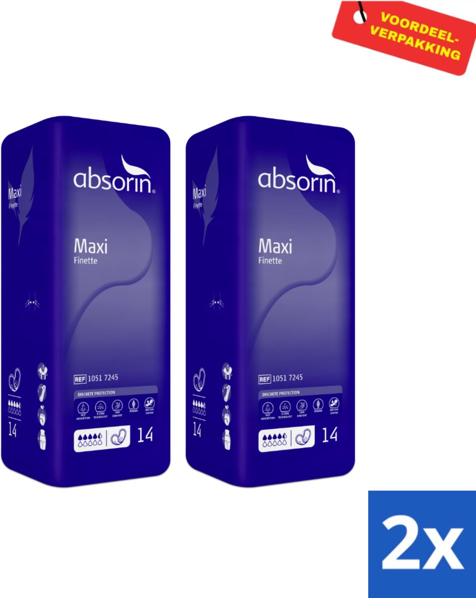 2x Absorin Comfort Finette Normal (2x 14 Stuks)