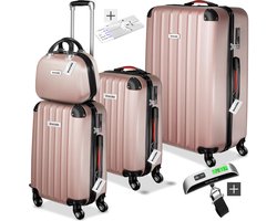 tectake® 4-delige Kofferset - Reiskoffer Set Inclusief Bagag