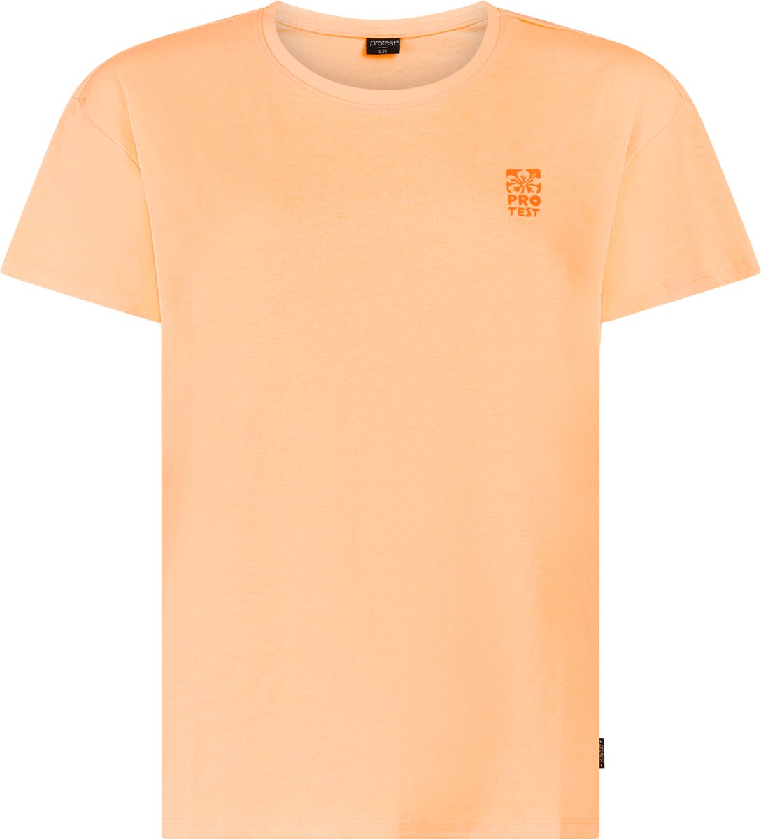Protest PRTHoldy T-shirt Dames Korte mouwen Ronde hals Loose fit Oranje