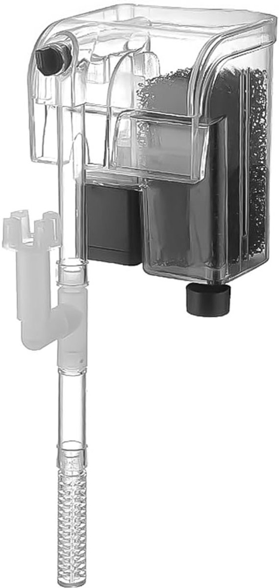 Externe Waterfall Filter voor Aquarium met Zuurstofvoorziening en Olieverwijderingsmembraan - Capaciteit 250L/h, Ideaal voor Gezonde Visomgeving en Waterzuivering