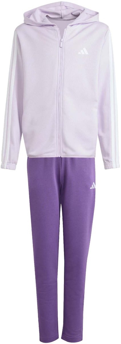 Adidas Sport J 3S Ft Ts 220 Trainingspak Fashion Wear Kinderen Paars