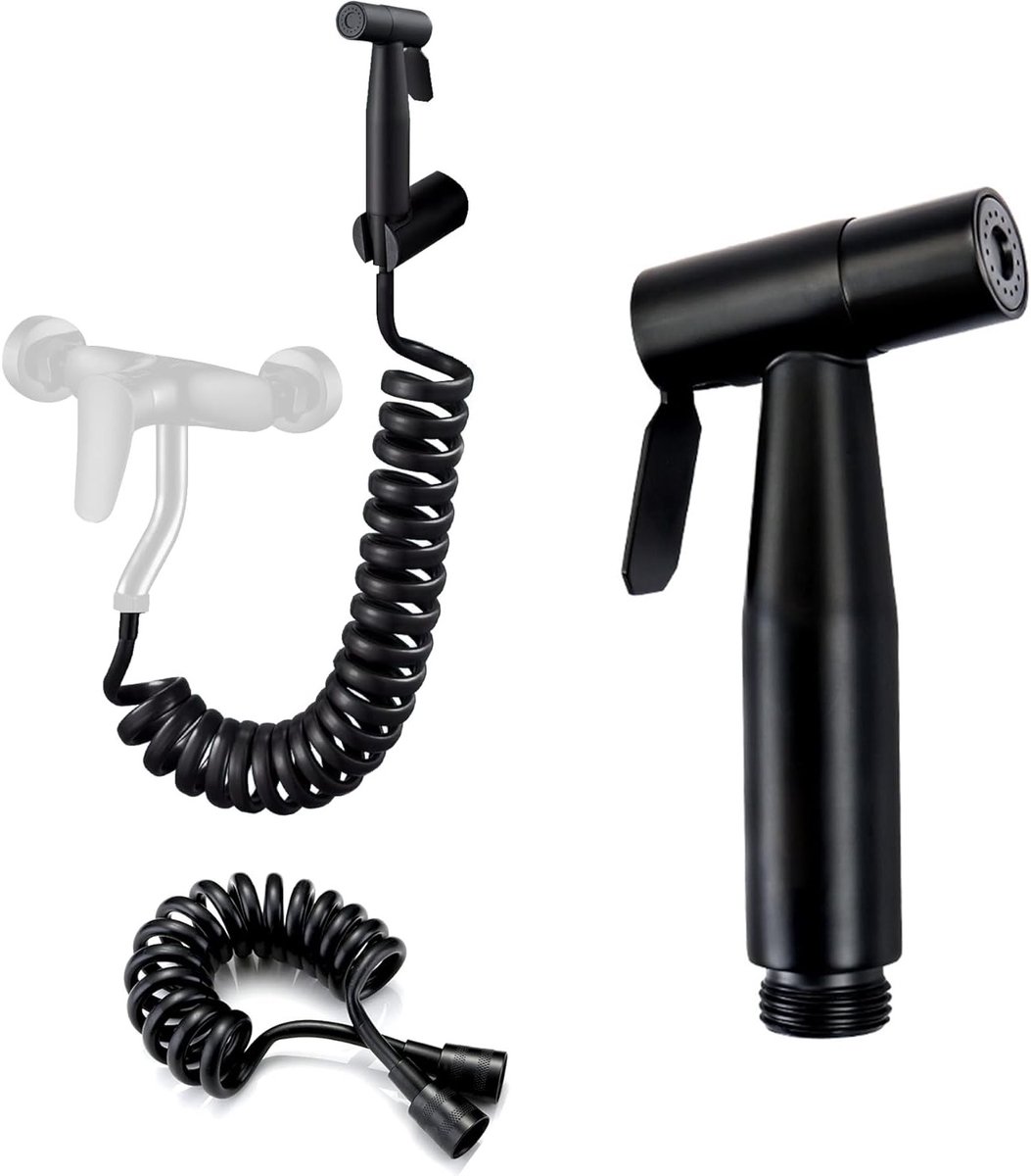 Handdouche voor Toilet en Bidet - RVS Sprayer Set met Telescopische Slang van 200 cm, Ideaal voor Badkamer en Stoffen Luiers