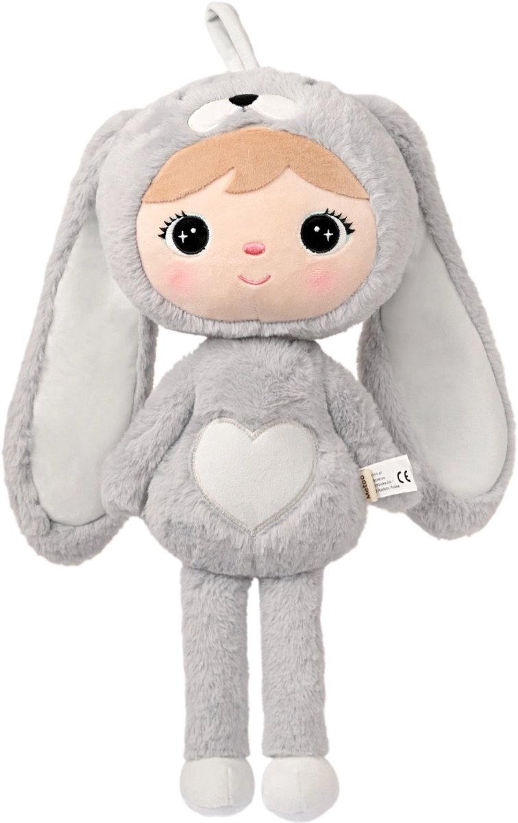metoo/ knuffel /grijs/ konijn/ geboorte cadeau| baby /kind/cadeau/gepersonaliseerd/unisex