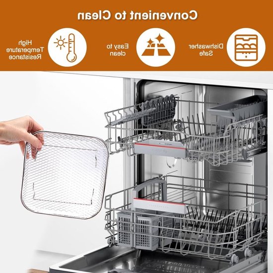 Set van 3 Stapelbare Airfryer Racks met Siliconen Voeten en Tweezer - Ideaal voor Koken, Bakken en Grillen in de Airfryer, 20cm RVS Accessoires — afbeelding 5