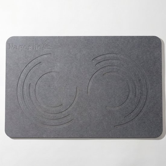 Nagosho Stenen Badmat - Diatomeeënaarde 60x40 cm - Sneldrogend - Antislip - Antibacterieel - Japans Design Douchemat