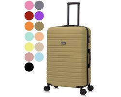 BlockTravel BlockTravel® Reiskoffer Groot 95 Liter - Harde Koffer met Wielen - Ruimbagage Koffer XL - TSA-slot - 4 Spinner Wielen - Lichtgewicht Valies - Olijf groen