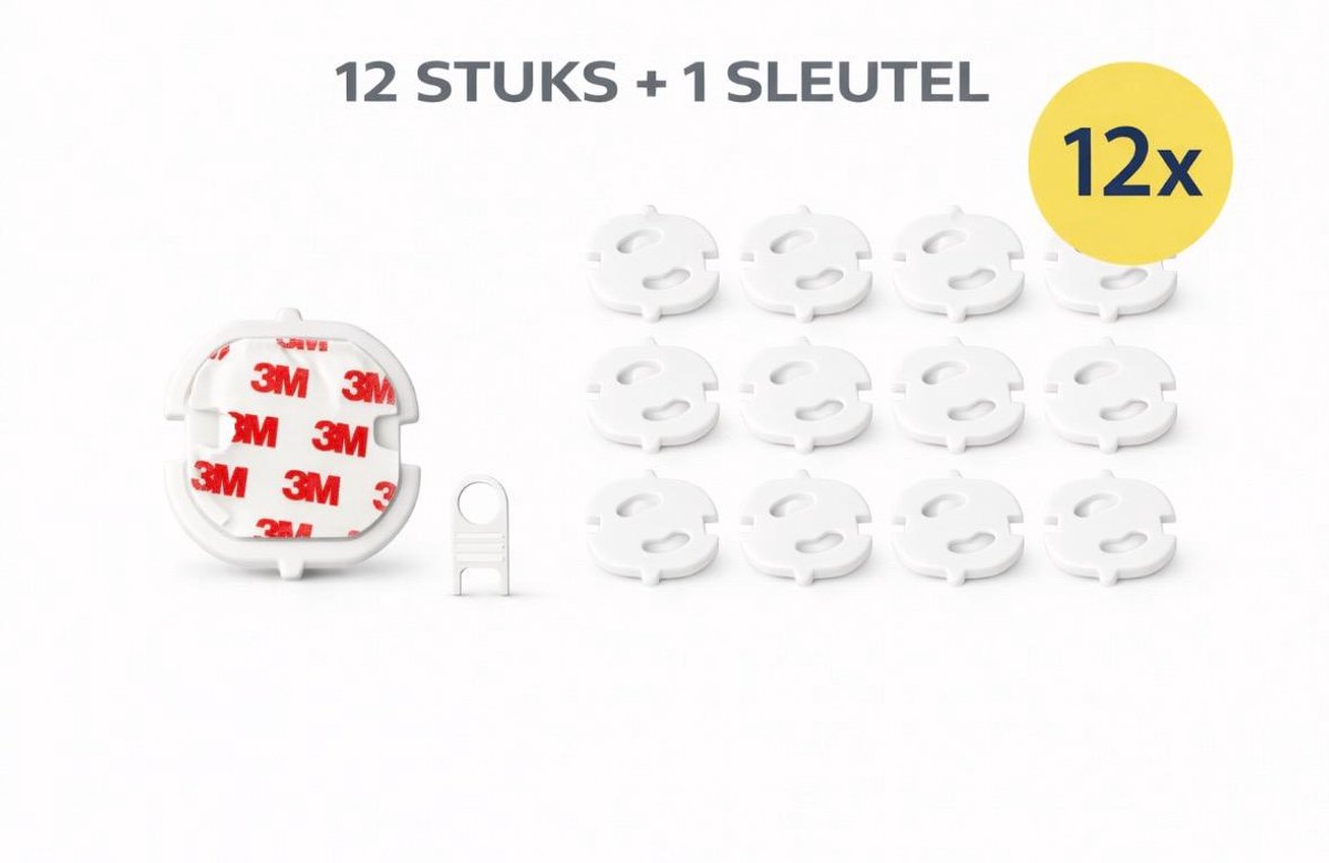 Cubs Care Stopcontactbeveiliging Wit 12 Stuks – Kinderbeveiliging Stopcontact – Stopcontactbeschermers – Babyproof – Met Verwijdertool – 3M Sticker – foto 5