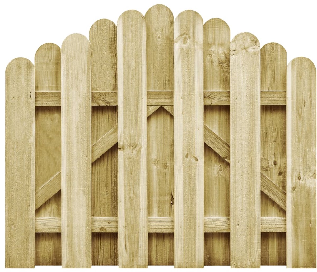 Lage Tuinpoort met Boog - Tuinhek 100x75 cm - Geïmpregneerd Grenenhout - Weerbestendig & S