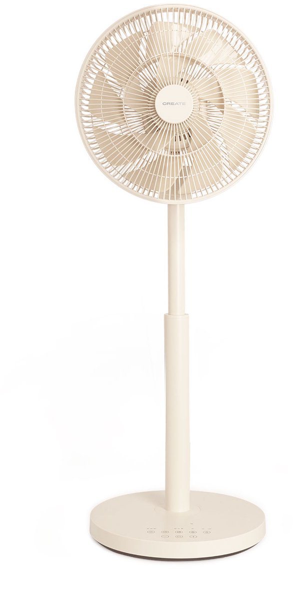 CREATE - Staande ventilator met 3D-oscillatie 30W ultrasstil - Gebroken wit - AIR STAND 3D