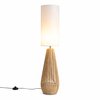 LuxaLiving Boho lamp – 133 cm – Staande Lamp met Stoffen Kap – Natuurlijke Beige Vloerlamp – Warme Sfeerverlichting voor Woonkamer & Slaapkamer
