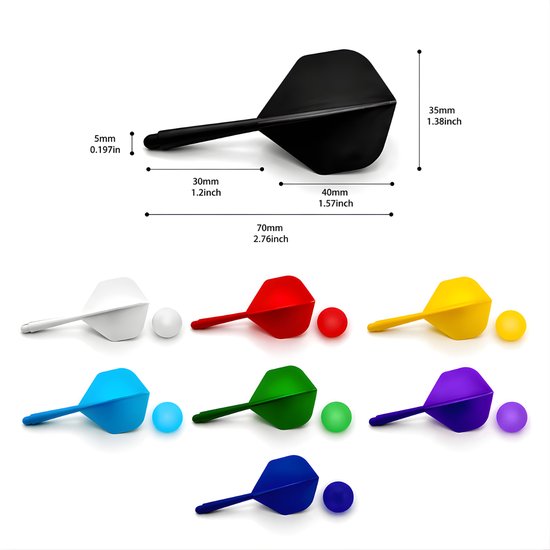 6 Stuks K-Flex Darts Rood - flights & shafts - 2BA Flights - Duurzaam, Stabiel & Professioneel van Merkloos — afbeelding 2