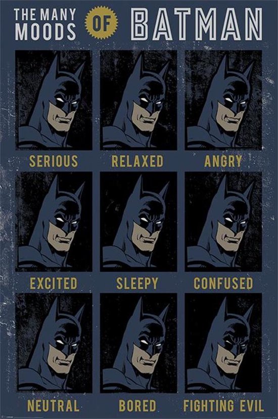 Batman poster comic - gezichten - moods - 61 x 91.5 cm
