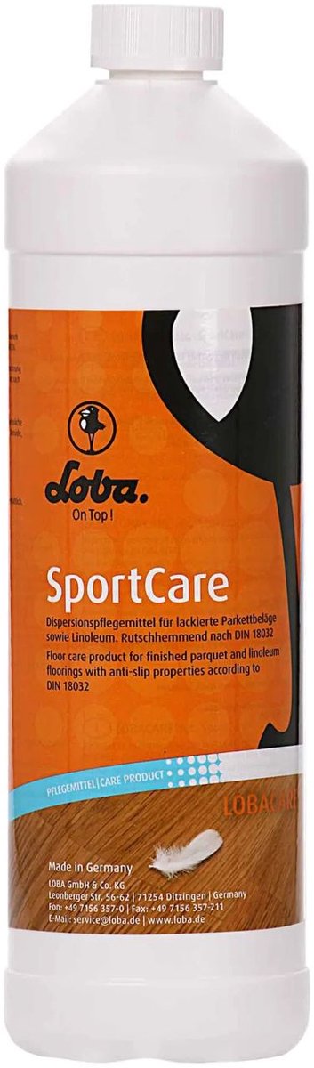Sportvloer Reiniger 1 Liter Dispersie Reiniger DIN 18032 Norm – Biologisch Afbreekbaar Onderhoud Voor Optimale Grip, Veiligheid en Verlengde Levensduur van Sportvloeren