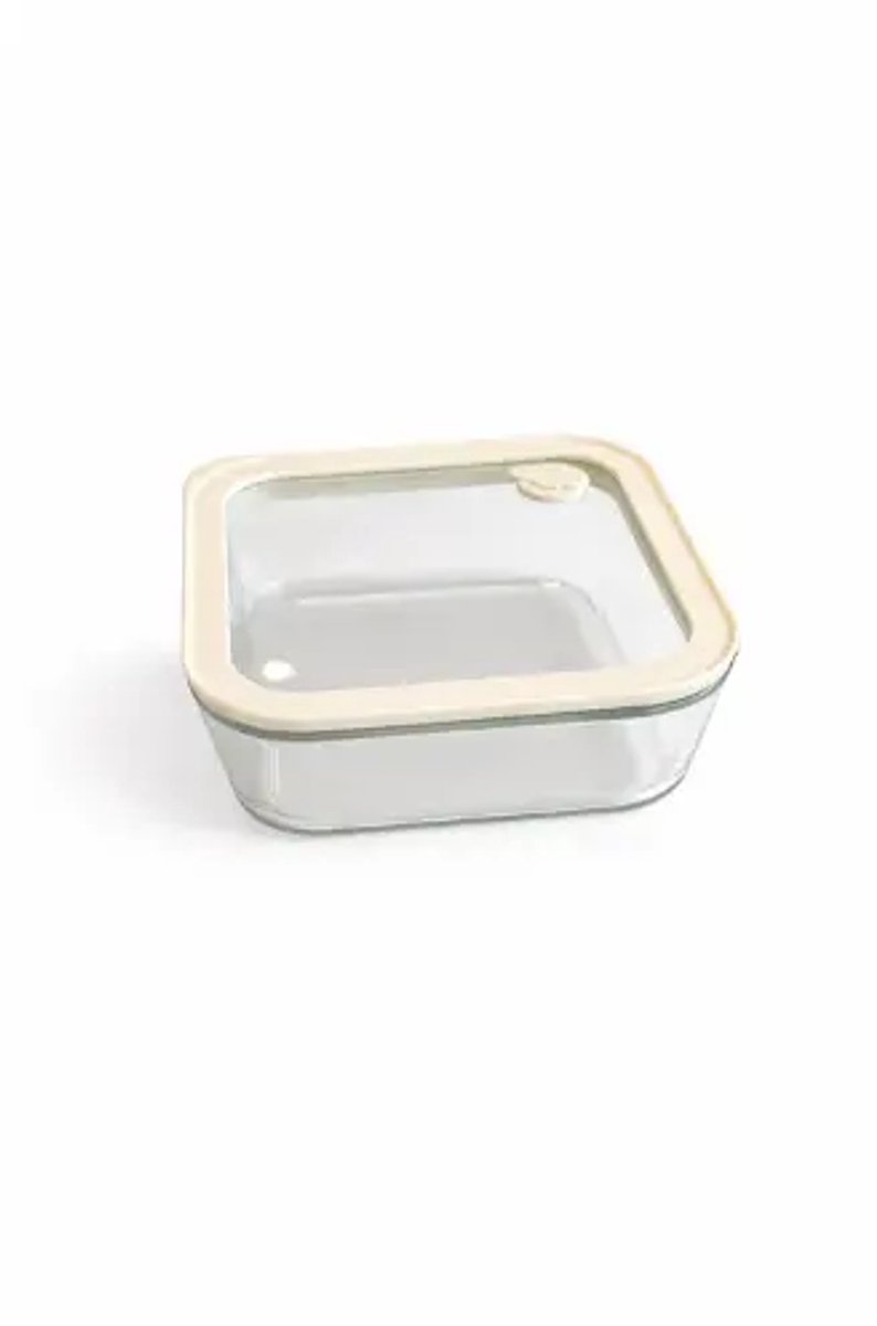 Vierkante Glazen Vershoudbak - 610ML - BPA-vrij - Luchtdicht - Magnetron- & Vaatwasbestendig