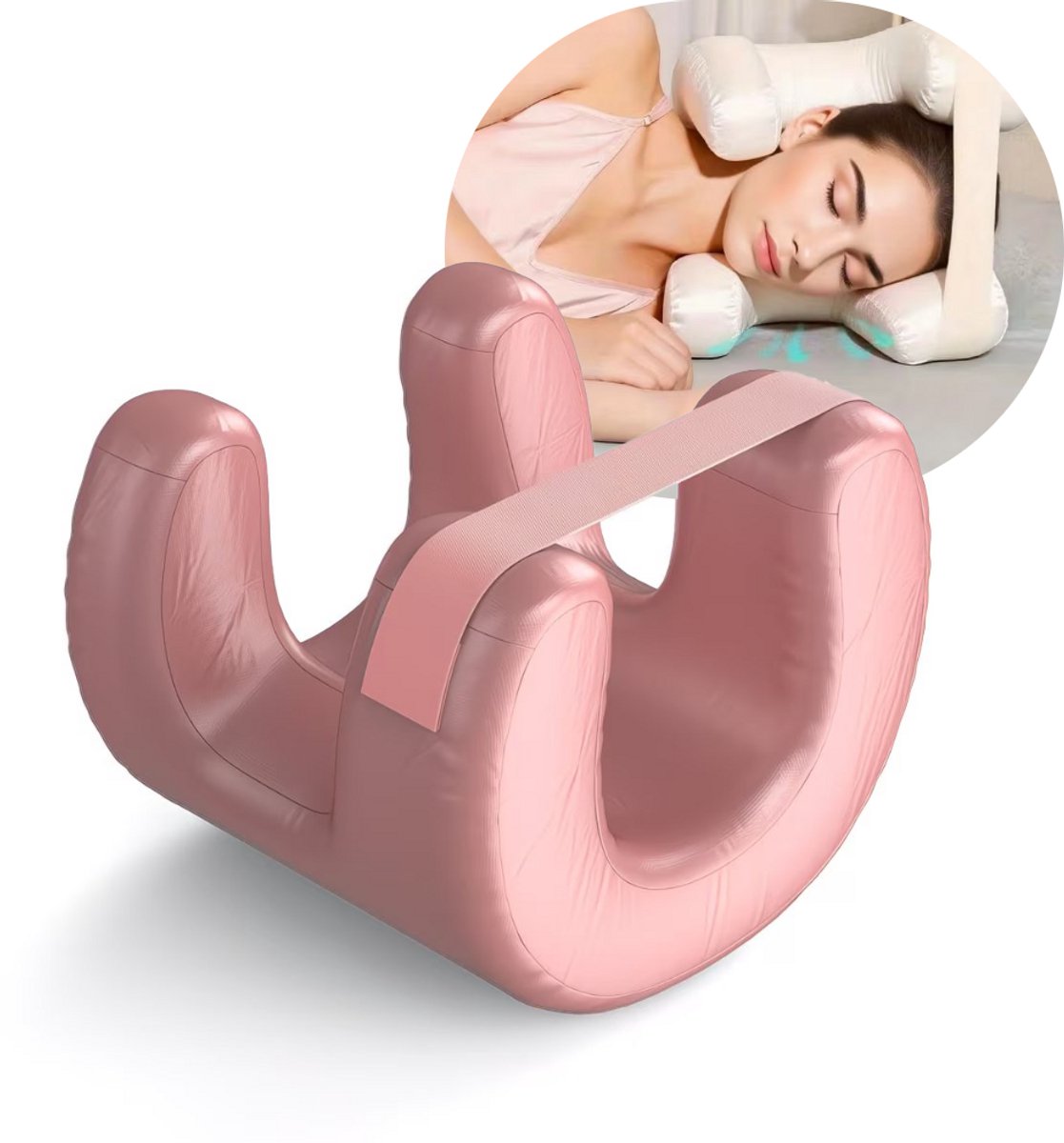 Mainius Anti-Rimpel Kussen – Beauty Slaap Kussen – Zijde Zachte Hoes - Gezichtskussen tegen Rimpels & Acne – Zijslaper & Rugslaper – Wasbaar – Silk Touch – Beauty Pillow - Ergonomisch Schoonheidskussen - Roze Kussen
