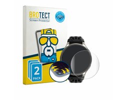 BROTECT - Screenprotector voor Amazfit Cheetah 2 Pro - Folie Beschermfolie transparant volledig dekking - 2 Stuks