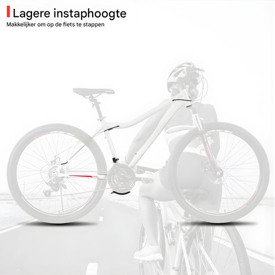 Dames mountainbike - Voor volwassenen - 21 versnellingen, vergrendelbare verende vork, dubbele schijfremmen, aluminium frame - Groen, 51/66/69 cm van Merkloos — afbeelding 2