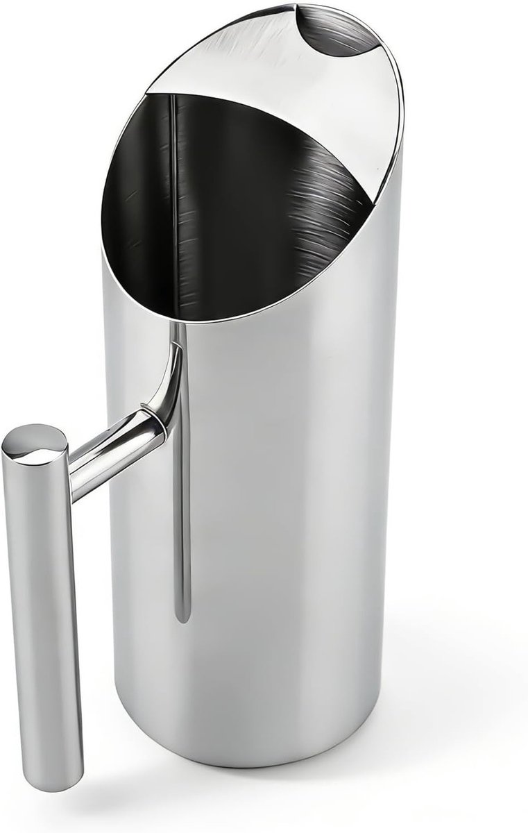 RVS Waterkan met IJsbescherming, 1,5 Liter Drinkkan voor Thuis en Hotel, Ideaal voor Iced Tea en Koude Dranken