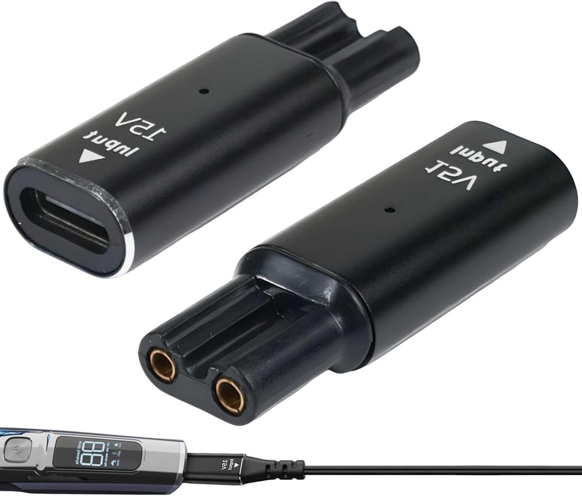 15V Type C Scheerapparaat Adapter - Oplader Converter voor Philips Norelco HQ8505, OneBlade QP6520/QP6530/QP6510, en 7000/5000/3000 Series - Compact en Ideaal voor Reizen en Kantoor