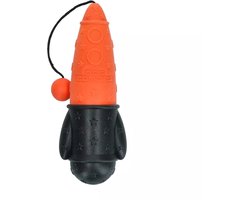 Dog Comets Hondenspeelgoed - Drijvend Apporteerspeelgoed met Koord - TPR Foam - Bobber Rocket - Oranje