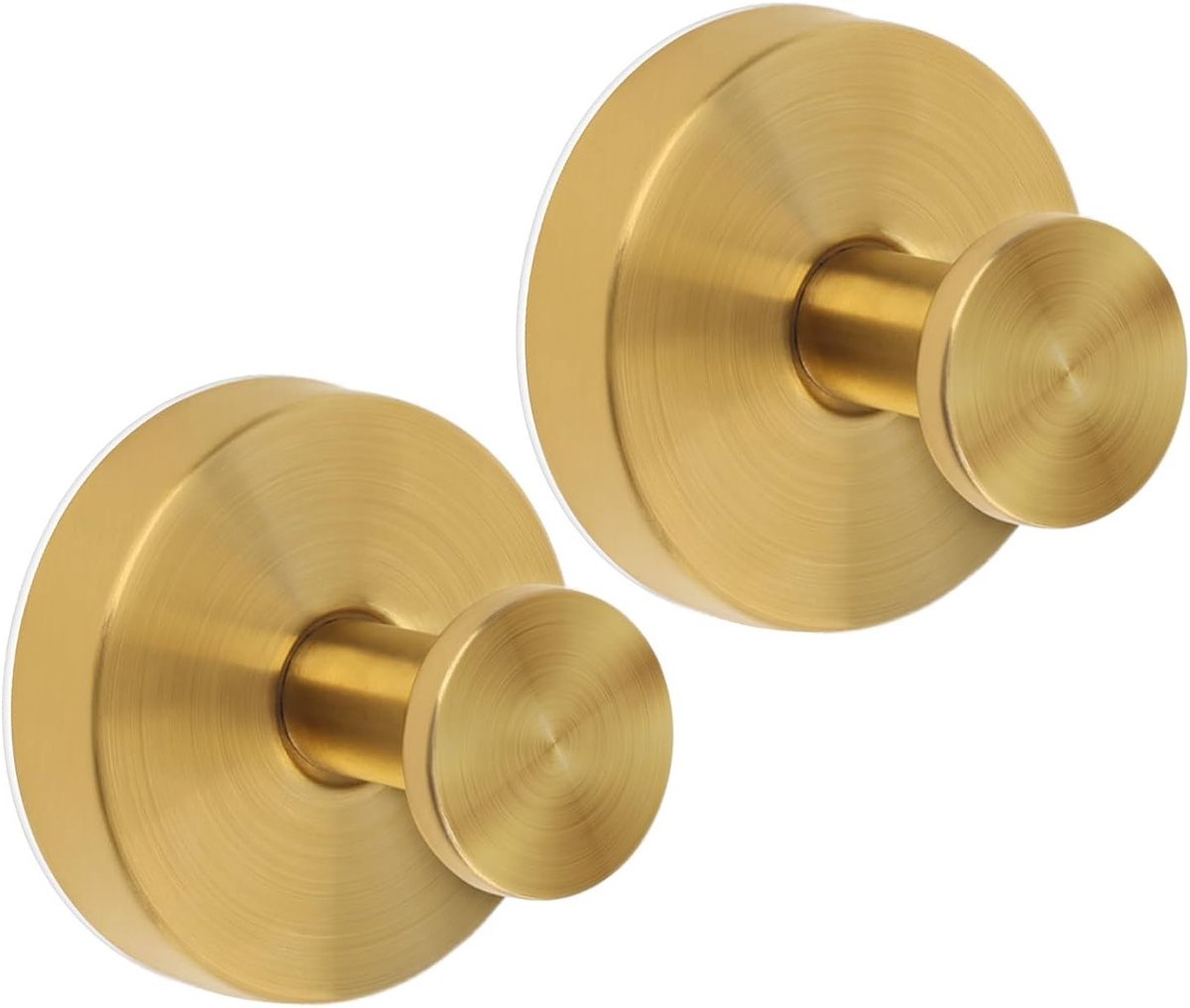 Set van 2 Zuignap Haken van Roestvrij Staal voor Badkamer, Douche en Glazen Oppervlakken - Ideaal voor Handdoeken en Kleding