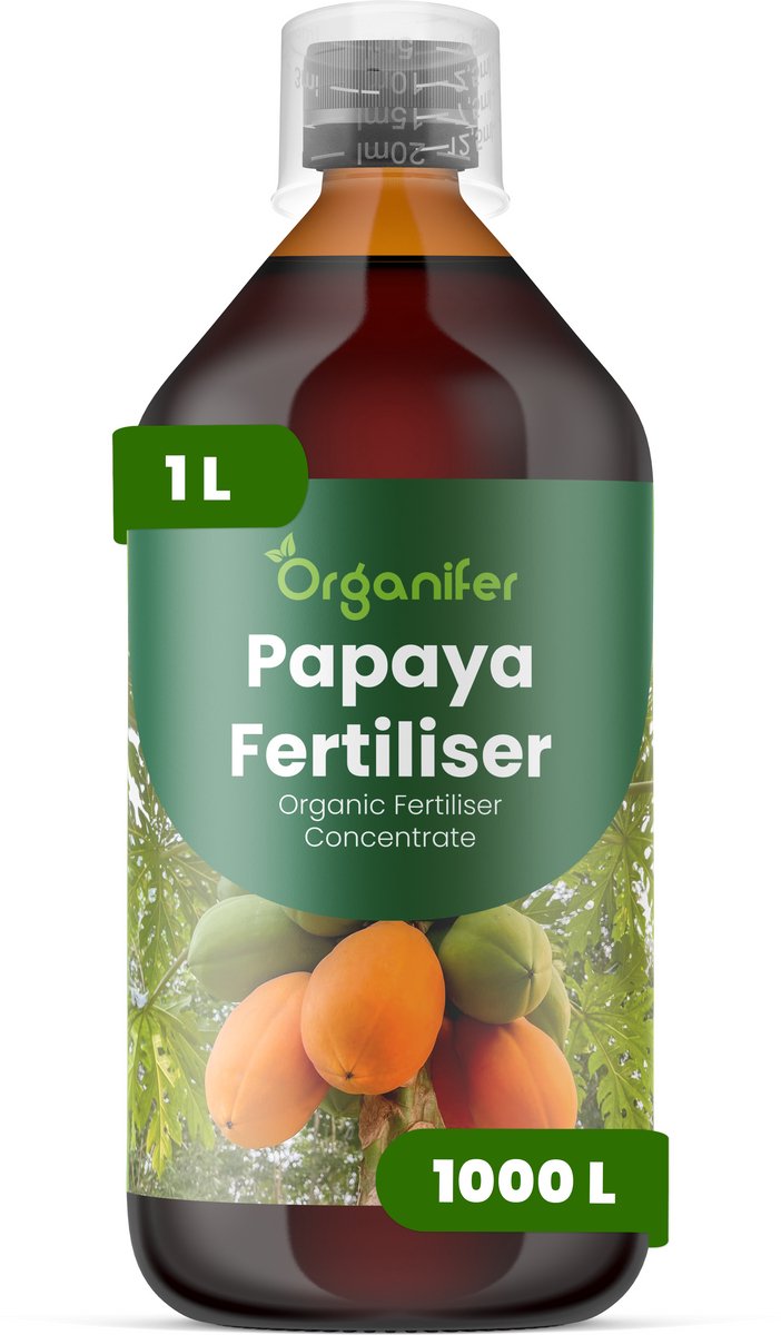 Vloeibare Meststof Voor Papaja 1 L Voor 1000 L - Npk 2-1-8 - Ondersteunt Sterke Bloei En Een Hoogwaardige Vruchtzetting - Verbetert De Vruchtkleur - Zoetheid En Interne Textuur - Bevordert Langdurige Vitaliteit En Productieve Groeicycli - Organifer