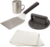 Cuisinart Hamburgerpers - Smash Burger Pers van Gietijzer - Hamburger Maker voor de Barbecue of Kookplaat - 17 cm
